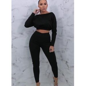 Cropped loungewear set